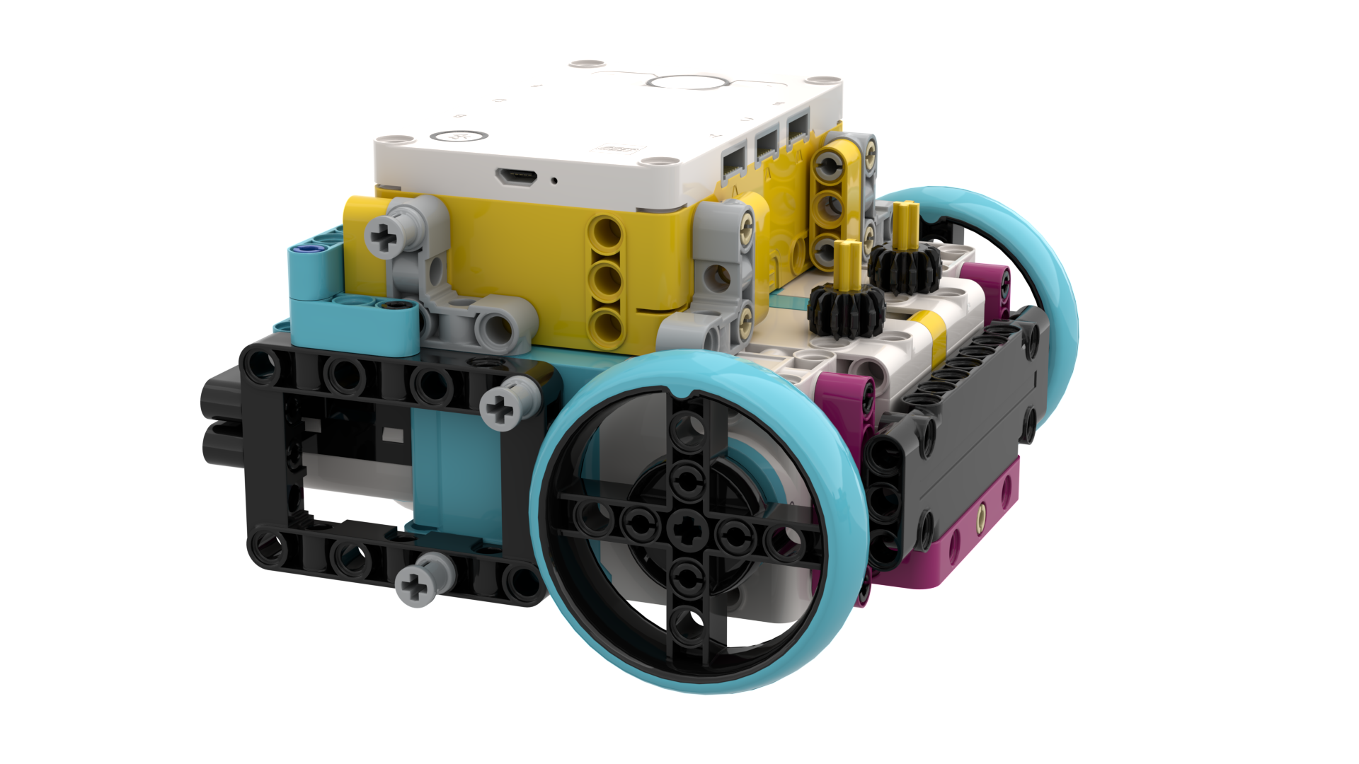 FLL-style robot build used in the Corbot course